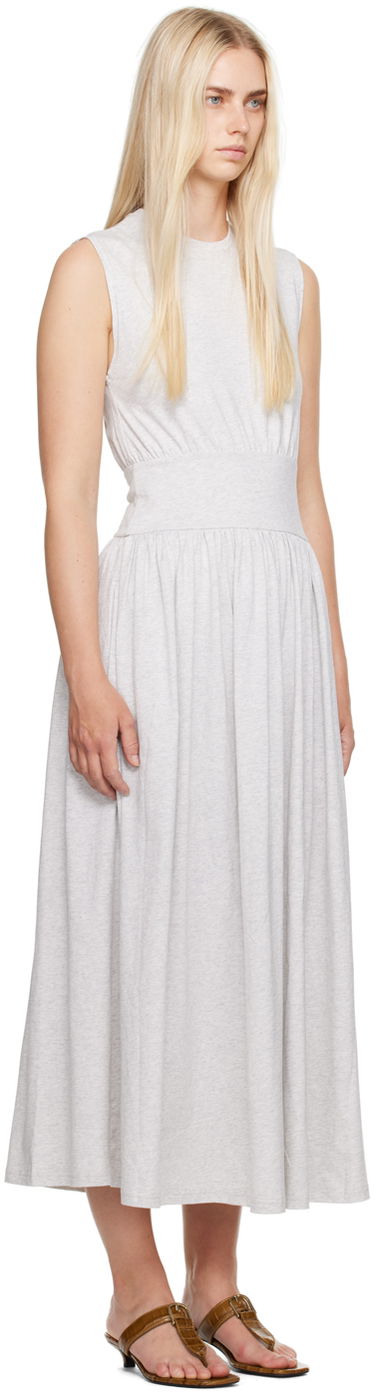 Klä TOTEME Totême Tee Midi Dress Grå | 242-WRD1783-FB0245, 1