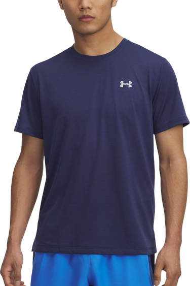 T-shirt Under Armour LAUNCH Striped Short Sleeve T-Shirt Mörkblå | 1382582-403, 0