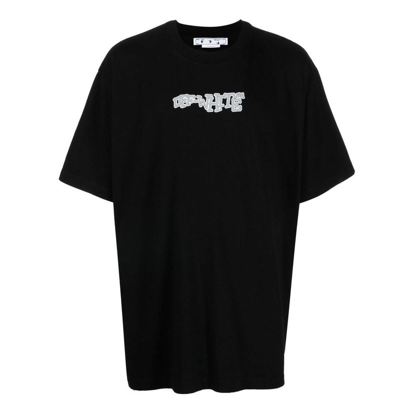 T-shirt Off-White Off-White Logo Print T-Shirt Svart | OMAA038F22JER0031001
