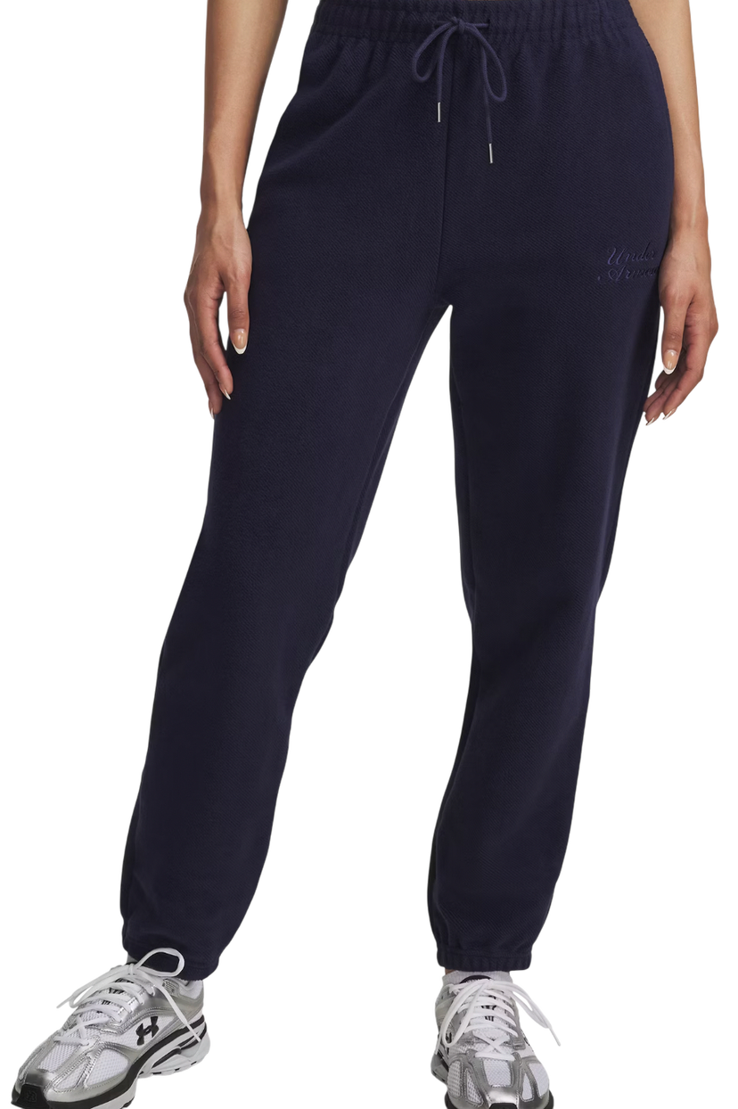 Träningsbyxor Under Armour Icon Terry Varsity Jogger Mörkblå | 6004858-410