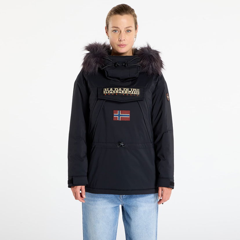 Parkas Napapijri Faux Fur Hooded Winter Anorak Skidoo 2.0 XS Svart | NP0A4I5F0411