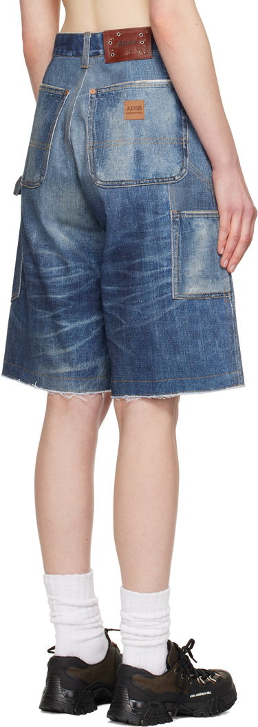 Shorts Andersson Bell Andersson Bell Trompe L'oeil Double-Knee Denim Shorts Blå | apa786u, 2