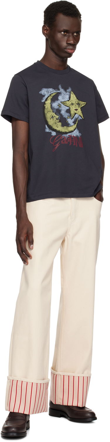 T-shirt GANNI Relaxed Graphic T-Shirt L Svart | T4058-252, 4