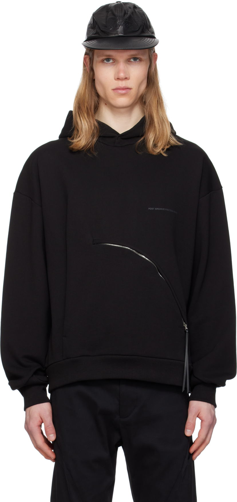 Sweatshirt Post Archive Faction (PAF) 8.0 Center Hoodie Svart | 8.0 THC-B
