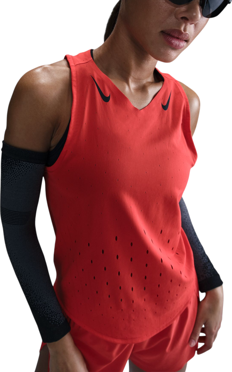 Linne Nike AeroSwift Singlet Röd | fn2504-696