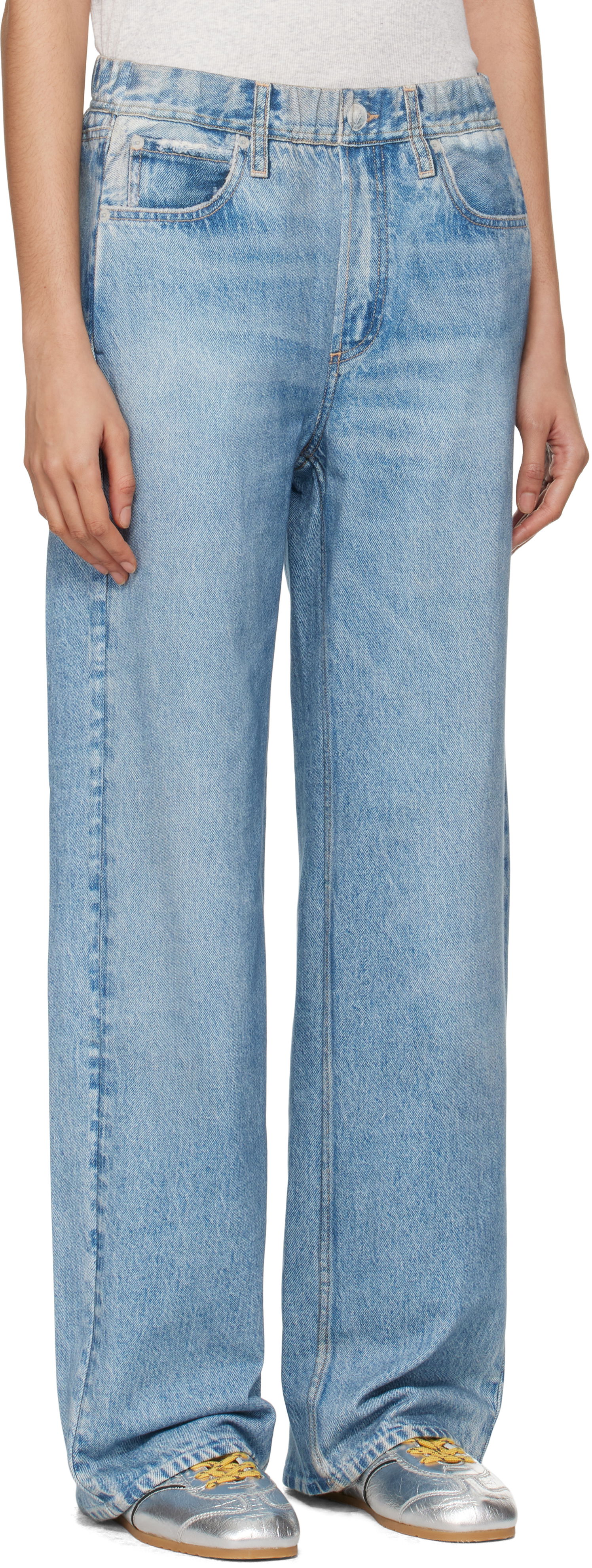 Jeans rag & bone Miramar Terry Wide-Leg Lounge Pants Blå | WCW24F70028202, 1