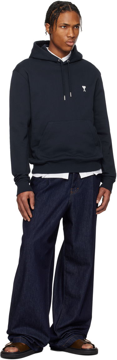 Sweatshirt AMI AMI Paris Classic Ami De Coeur Hoodie 3XL Mörkblå | HSW260.730-430, 4