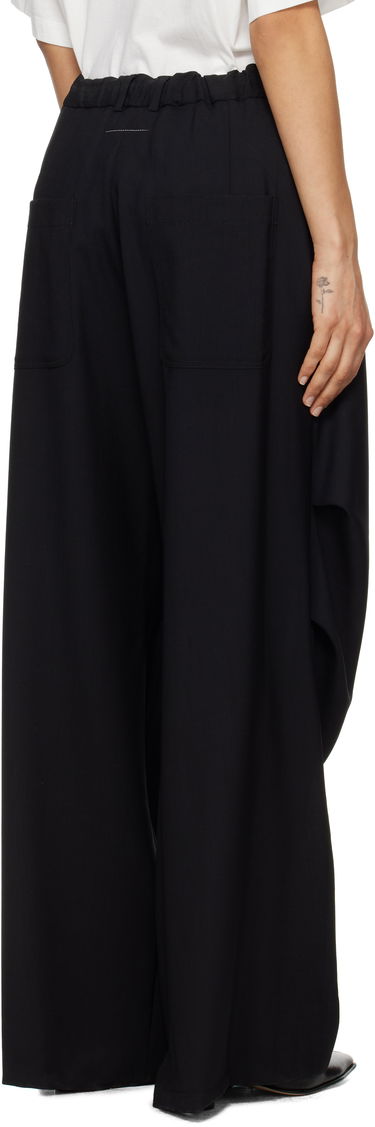 Byxor Maison Margiela MM6 Maison Margiela Tailoring Wool Canvas Cargo Trousers Svart | S52KA0524 M35080, 2