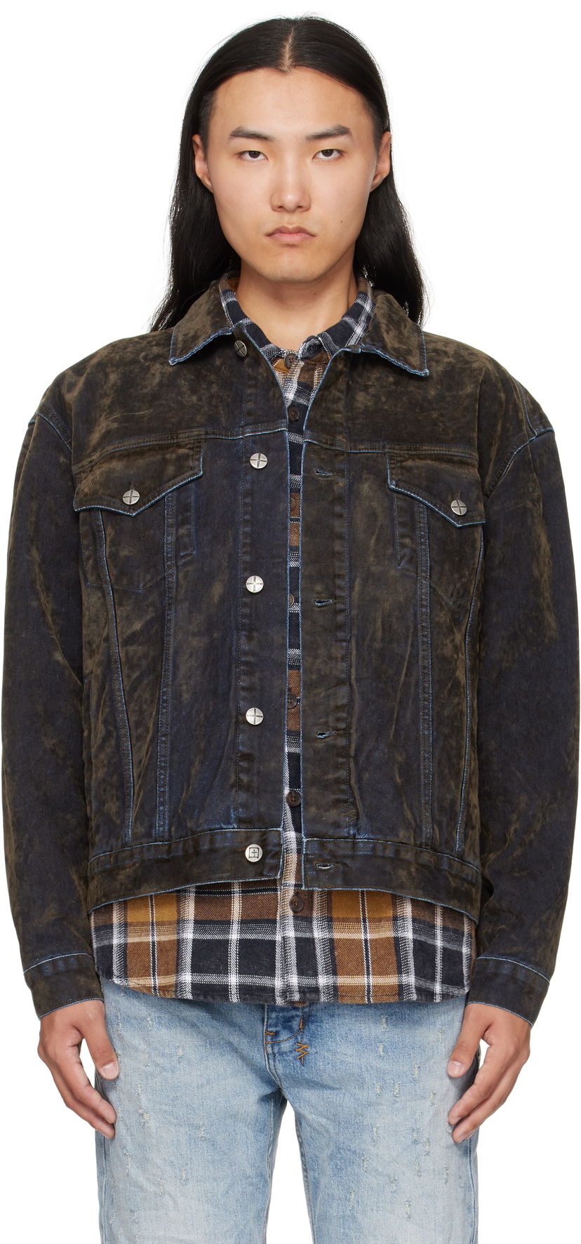Jacka Ksubi Ksubi Oh G Denim Jacket Blå | MFA25JK017