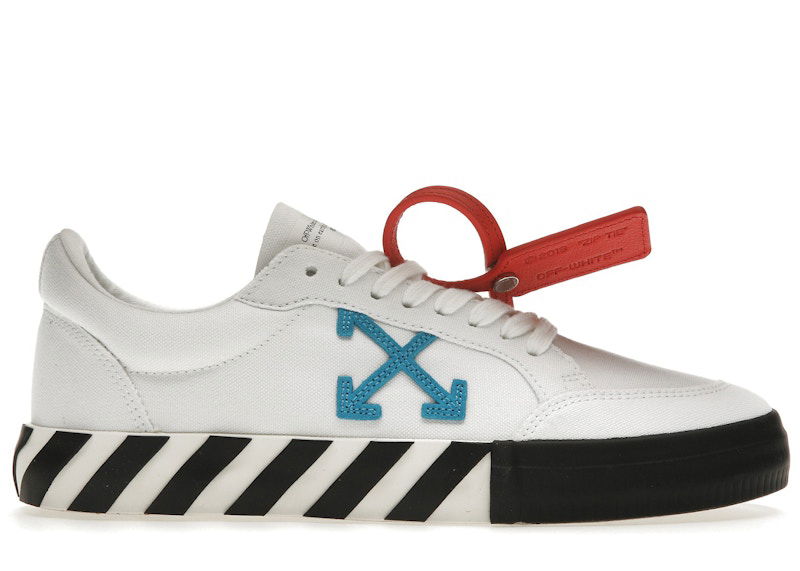 Sneakers och skor Off-White Vulcanized Low White Teal Canvas Vit | OMIA085S23FAB0010145, 0