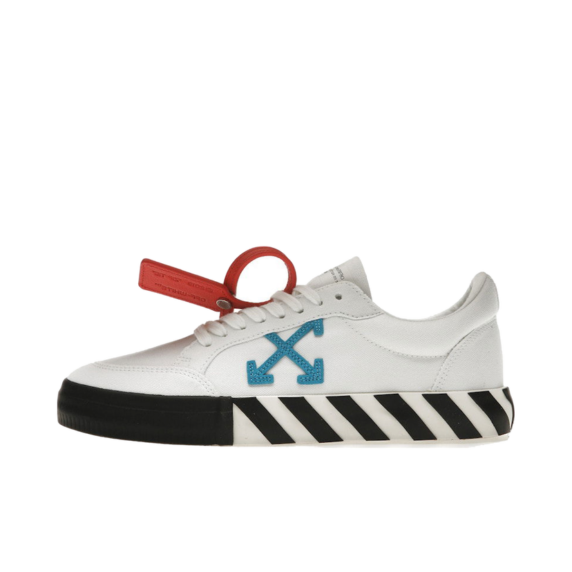 Sneakers och skor Off-White Vulcanized Low White Teal Canvas Vit | OMIA085S23FAB0010145