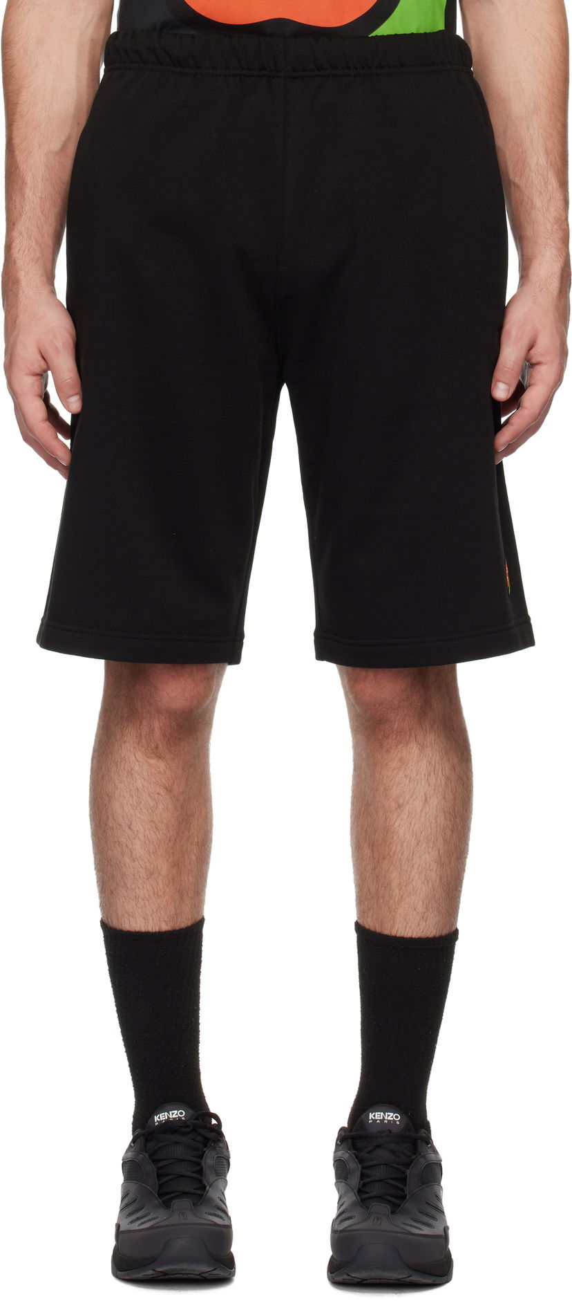 Shorts KENZO Embroidered Pop Shorts Svart | FF55PA8374MF