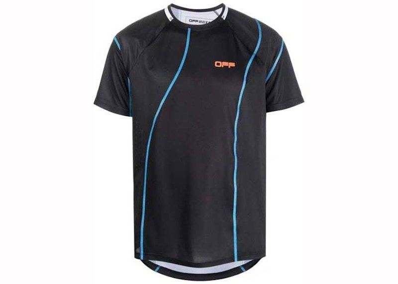 T-shirt Off-White Active Logo Mesh T-Shirt Black Svart | OMVA022121FAB0011020