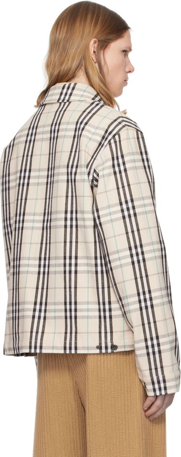 Jacka Burberry Burberry Check Cotton Harrington Jacket Beige | 8101040, 2