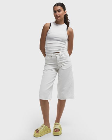 Linne ØLÅF Women's Ribbed Tank Top Vit | W210107-OPTICAL-WHITE, 2