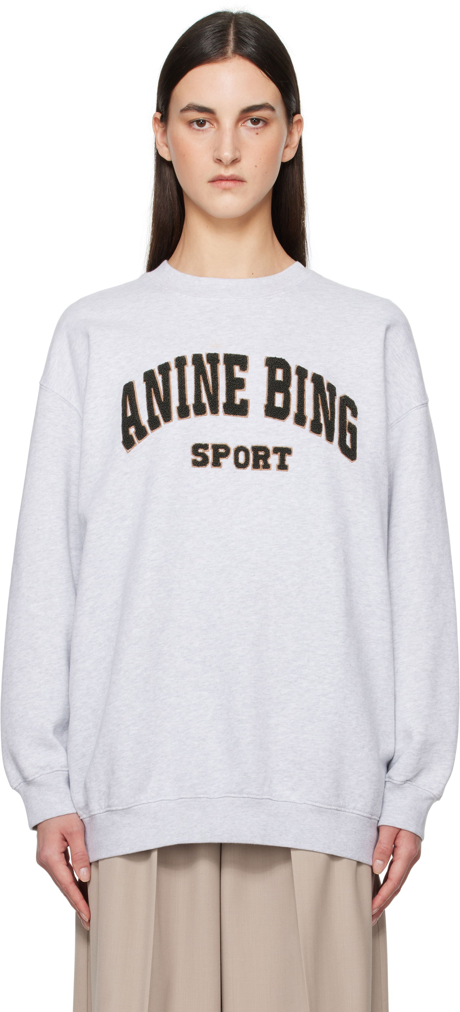Sweater Anine Bing Anine Bing Tyler Sport Sweatshirt Grå | S-08-5205-030, 0