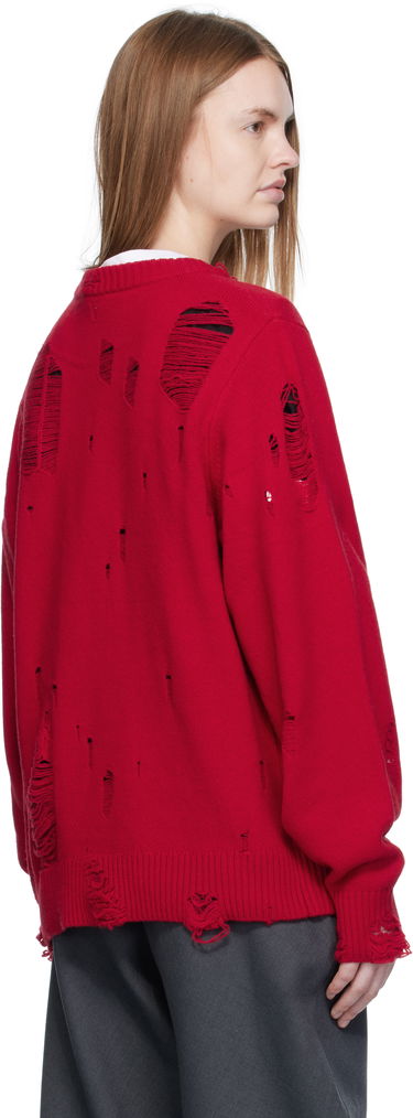 Sweater Charles Jeffrey Loverboy Charles Jeffrey LOVERBOY Distressed Logo Sweater Röd | 52090102, 2
