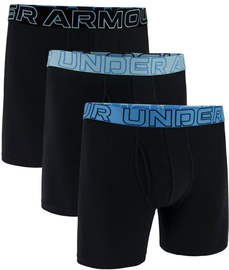 Boxare Under Armour Performance Cotton 6" Boxer Briefs - 3 Pack Svart | 1383889-003