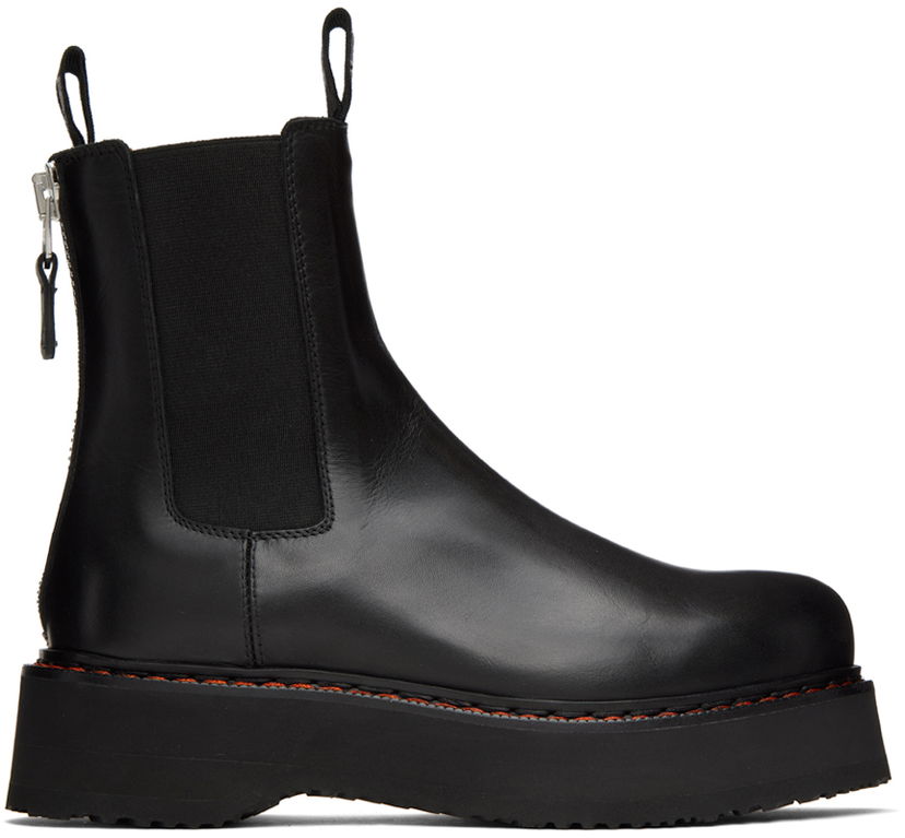 Kläder R13 R13 Single Stack Chelsea Boots Svart | R13S0240-001