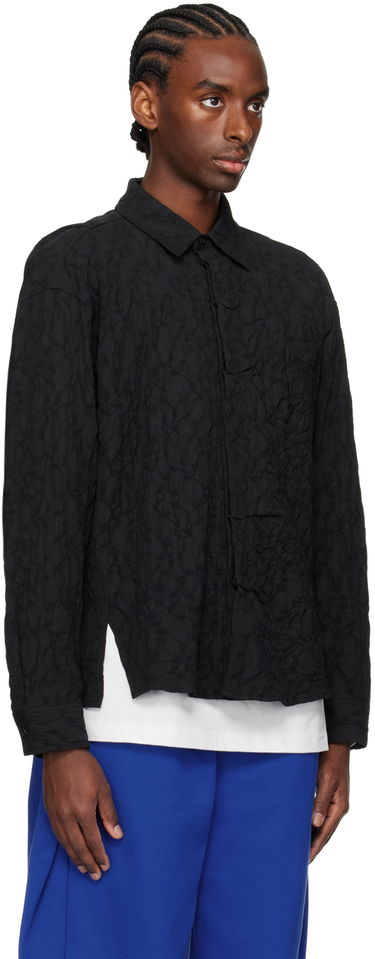 Skjorta ADER ERROR Flag Textured Shirt Svart | BN01SSSH0102BK, 4