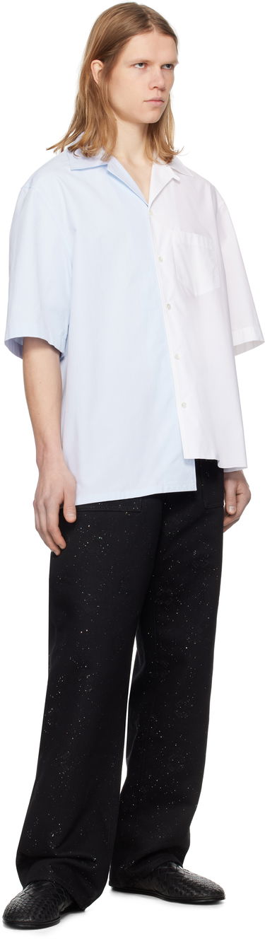 Skjorta LANVIN Lanvin Bicolor Asymmetric Shirt Blå | RM-SI0014-6043-P25, 3