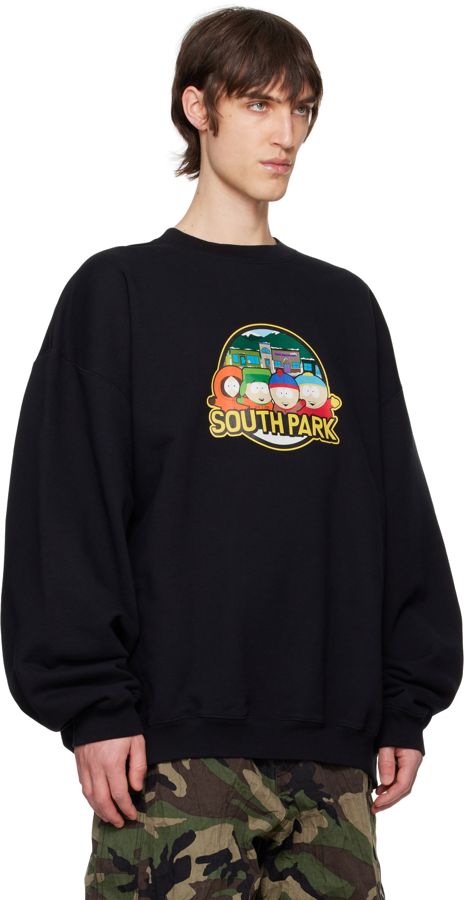 Sweatshirt VETEMENTS Vetements Runway 'South Park' Oversized Sweatshirt Svart | UA66CW610B, 1