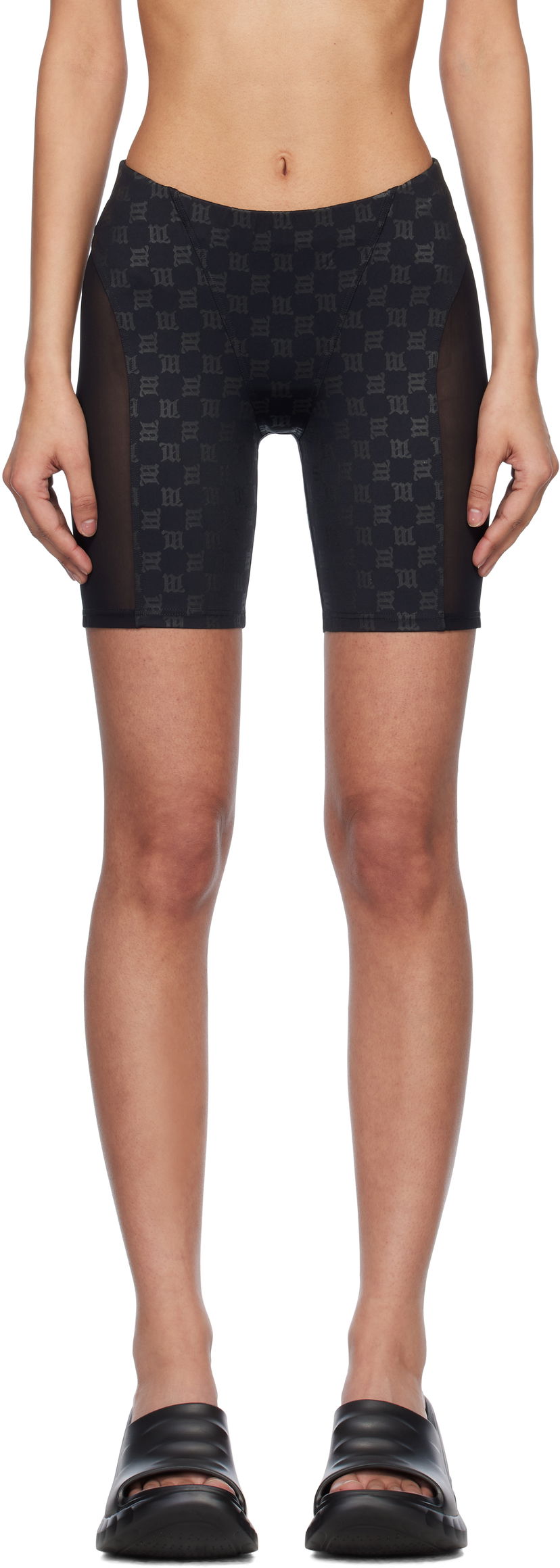 Shorts MISBHV MISBHV Monogram Mesh Panel Bike Shorts Svart | 250W355