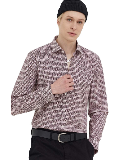 Skjorta BOSS Printed Slim-Fit Shirt Flerfärgad | 50495068