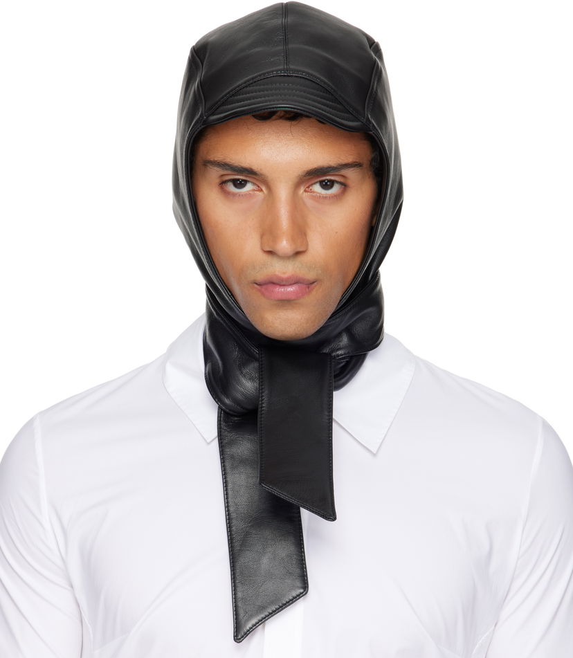Hatt Jean Paul Gaultier Jean Paul Gaultier Leather Hood Svart | 25/03-U-AC024-L030-00