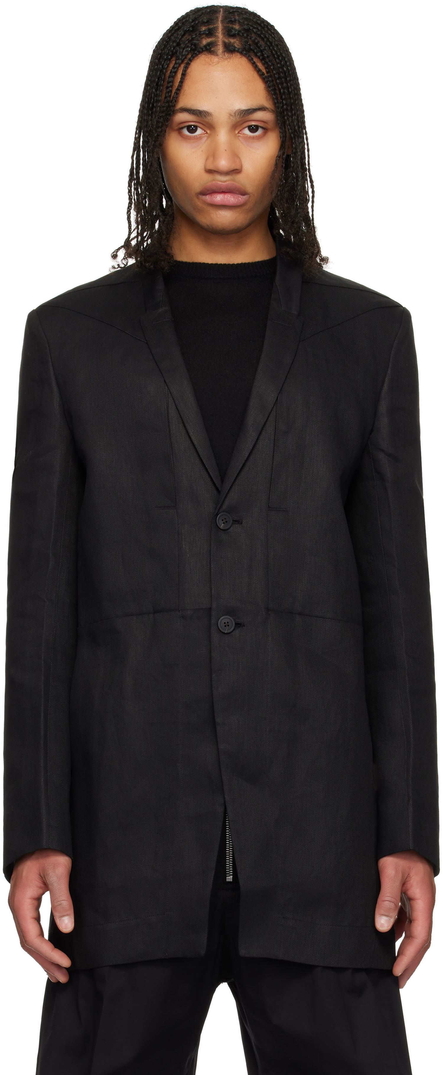 Jacka Rick Owens Rick Owens Hollywood Lido Blazer Svart | RU01E5753 TWL, 0