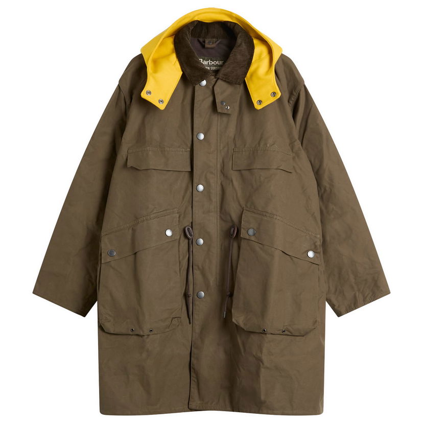 Rockar Barbour Men's x Kaptain Sunshine Bedale Casual Field Coat Size 38 Grön | MCA1071BR53