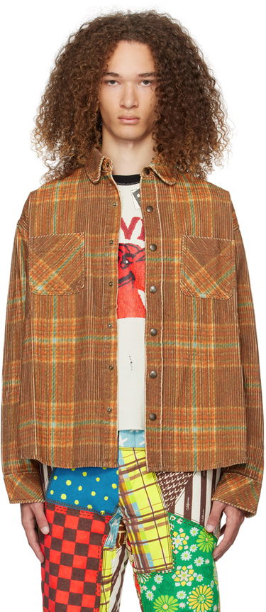 Skjorta ERL ERL Plaid Shirt Brun | ERL07B010, 0