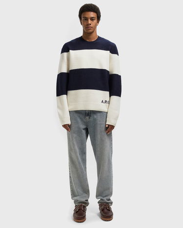 Sweater A.P.C. A.P.C. Eduardo Striped Sweater Mörkblå | WVBDL-H23364-TIQ, 2