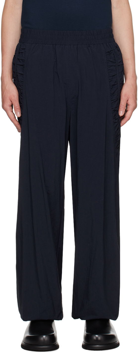 Byxor sage NATION SAGE NATION Fossil Track Pants Mörkblå | S054 FOSSIL TROUSER