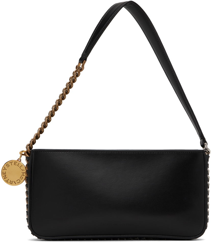 Handväska Stella McCartney Frayme Baguette Shoulder Bag Svart | 7B0116W8839