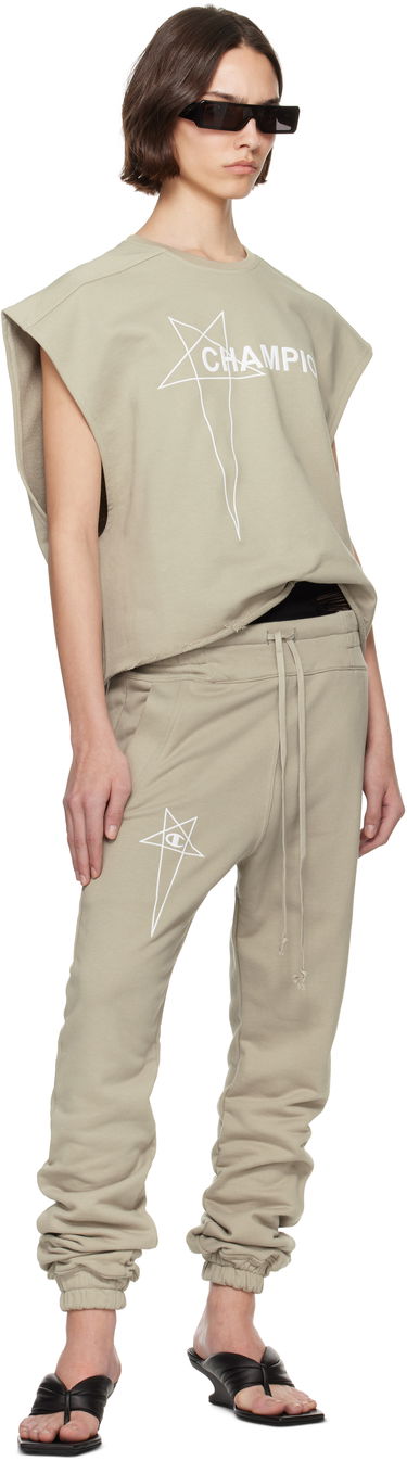 Linne Rick Owens Rick Owens Champion Edition Micro Tatlin Tank Top Beige | CW01E1666 CHFE, 3