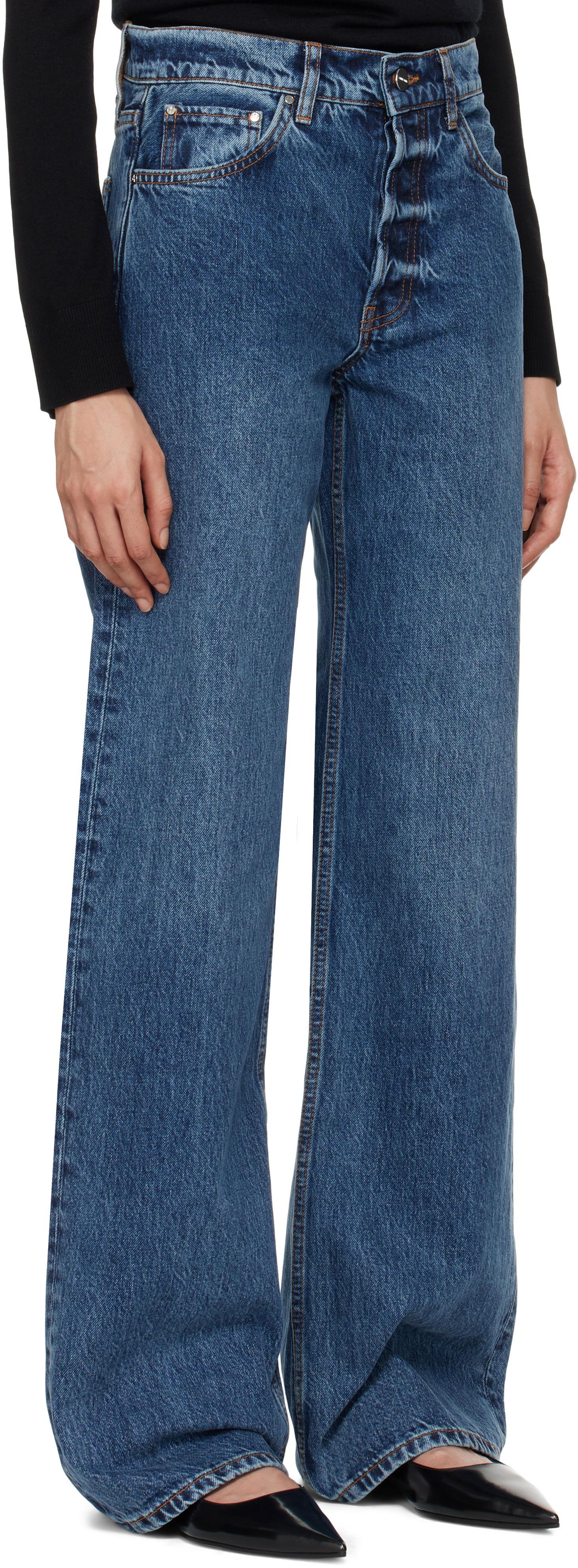 Jeans Anine Bing ANINE BING Hugh Wide Leg Jeans Blå | A-06-1134-418-WHD8, 1