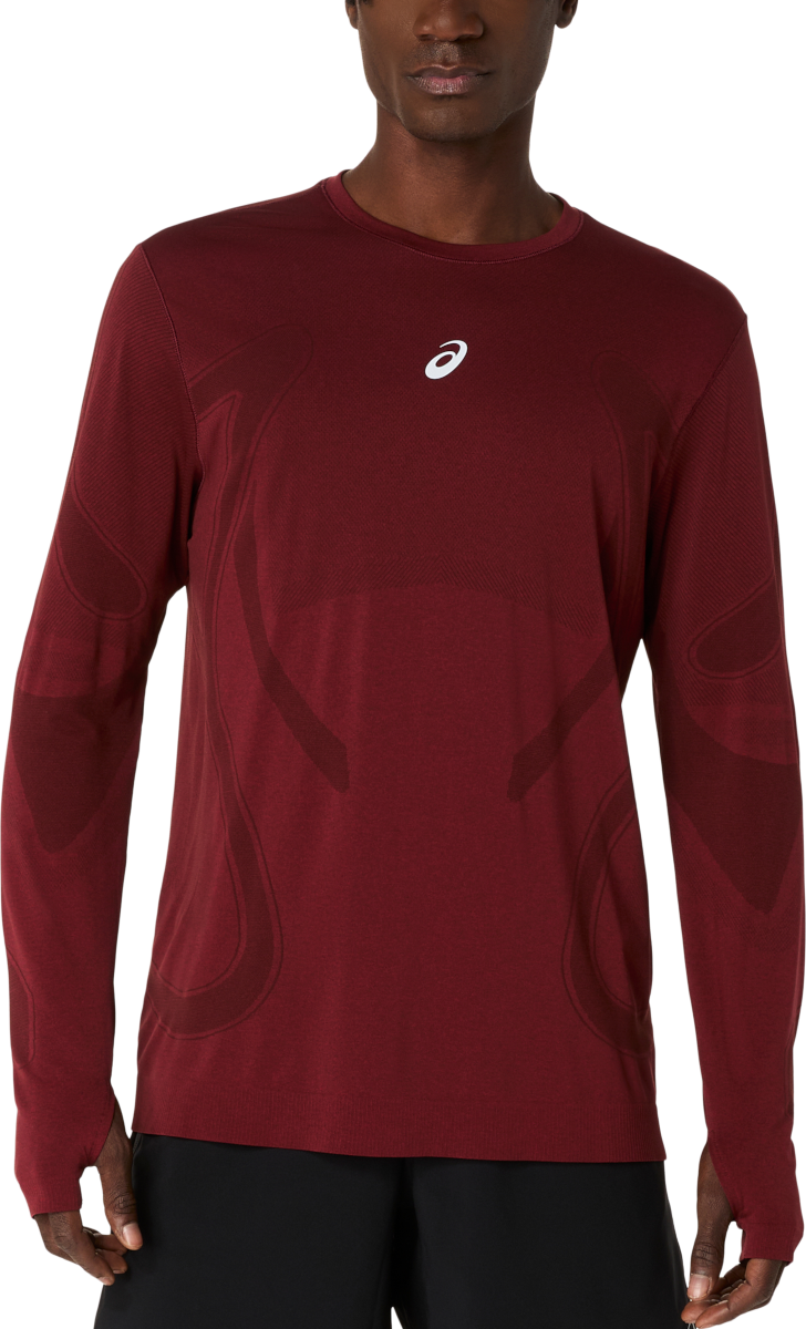 T-shirt Asics Asics Road Seamless Long Sleeve Running Top Röd | 2011d356-200