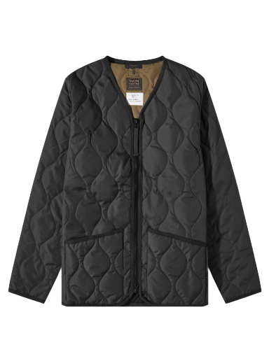 Jacka TAION Military Zip V-Neck Down Jacket Svart | TAION-101ZML-1-BLK