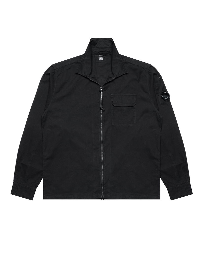 Skjorta C.P. Company C.P. Company Gabardine Full Zip Overshirt Svart | 18CMOS124A110143G-999