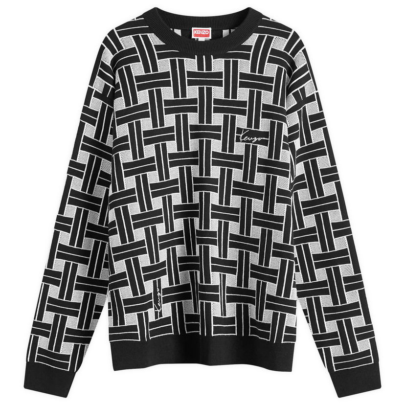 Sweatshirt KENZO Men's Weave Knit Crew in Black, Size Small | END. Clothing Svart | FE65PU4793CA-99J