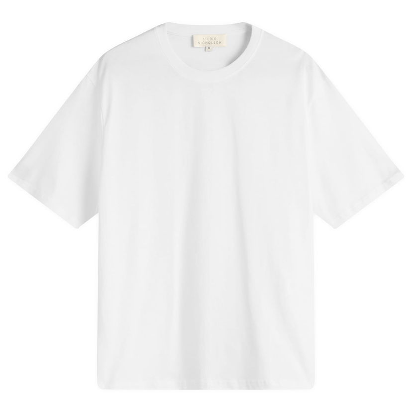 T-shirt Studio Nicholson Studio Nicholson Bric T-Shirt, Size Large Vit | BRICSNM-1326-OFW