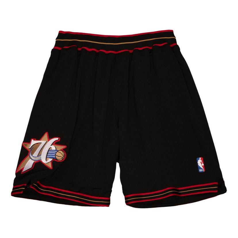 Shorts Mitchell & Ness Mitchell & Ness Philadelphia 76ers 1997-98 NBA Authentic Road Shorts Svart | ASHRGS18129-P76BLCK97