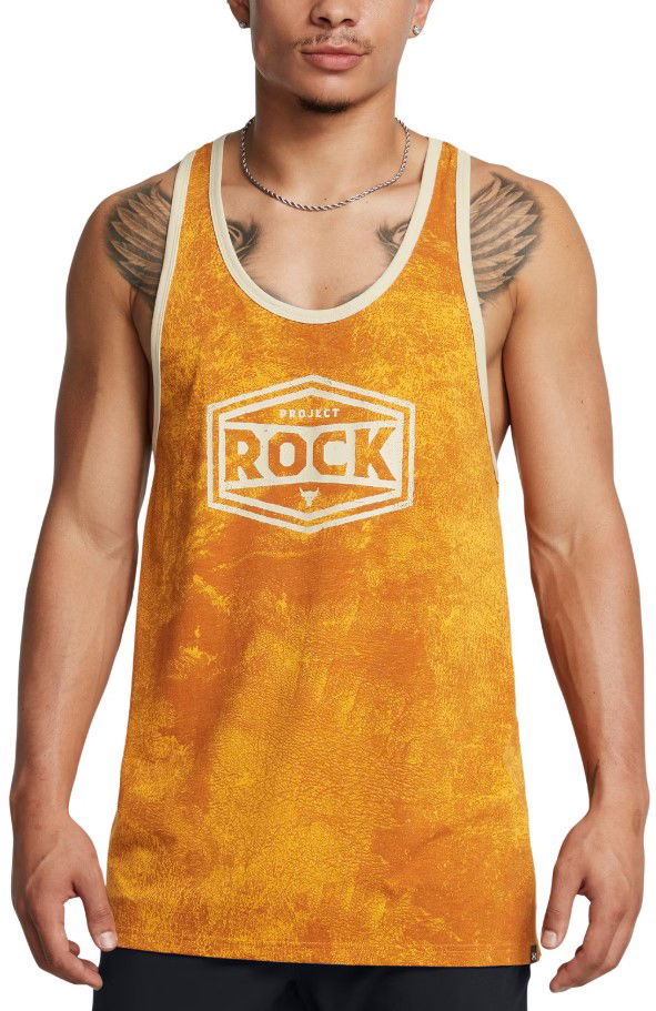 Linne Under Armour Project Rock Racer Tank Top Orange | 1386915-711