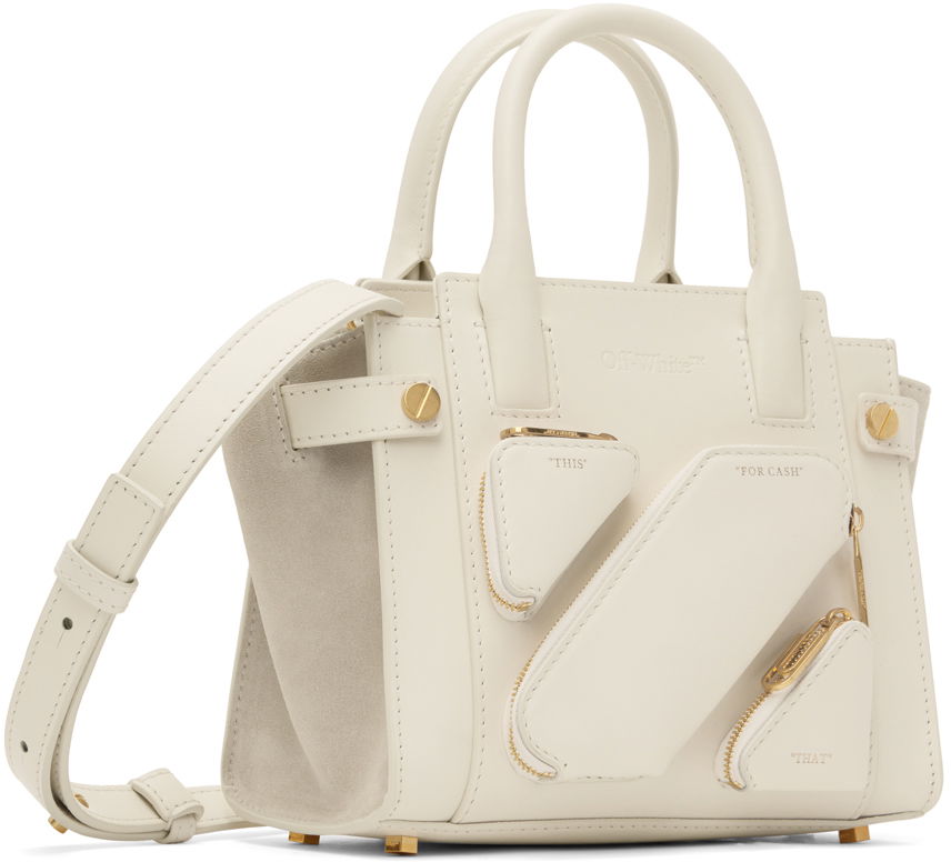 Handväska Off-White Off-White Small City Bag Vit | OWNA207S23LEA0010400, 1