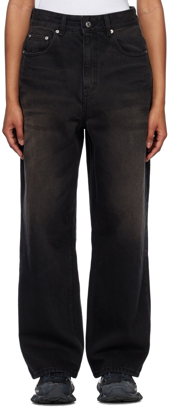 Jeans We11done We11done Wide-Leg Jeans Svart | WD-DP1-23-357-W-BK