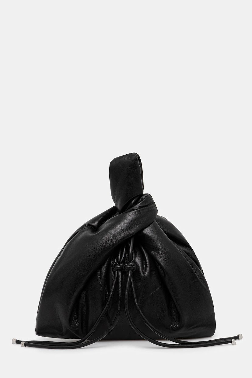 Handväska Nanushka Nanushka Jen Drawstring Leather Bag Svart | NW25SSBG04899