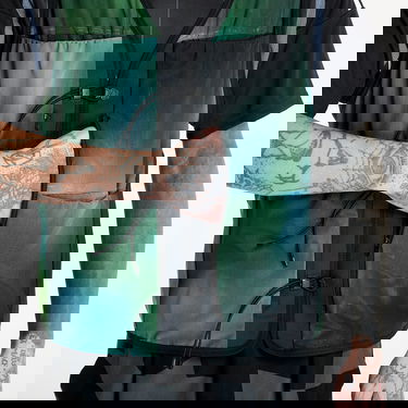 Väst Y-3 Y-3 Allover Print Mesh Vest Grön | JL8300, 2