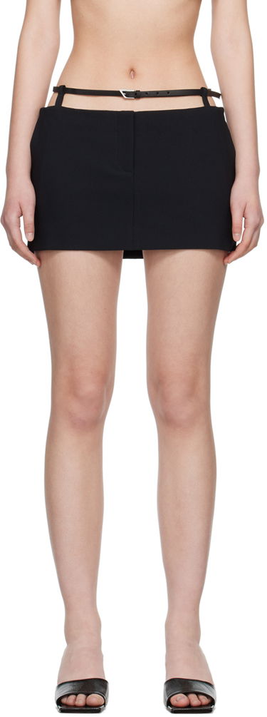 Kjol The Attico Attico Belted Miniskirt Svart | 248WCS226 E100, 0