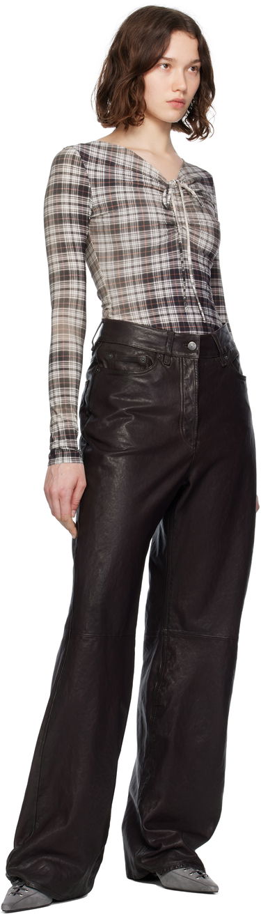 T-shirt Acne Studios Acne Studios Faded Check Long Sleeve Top Flerfärgad | AC0729-, 4